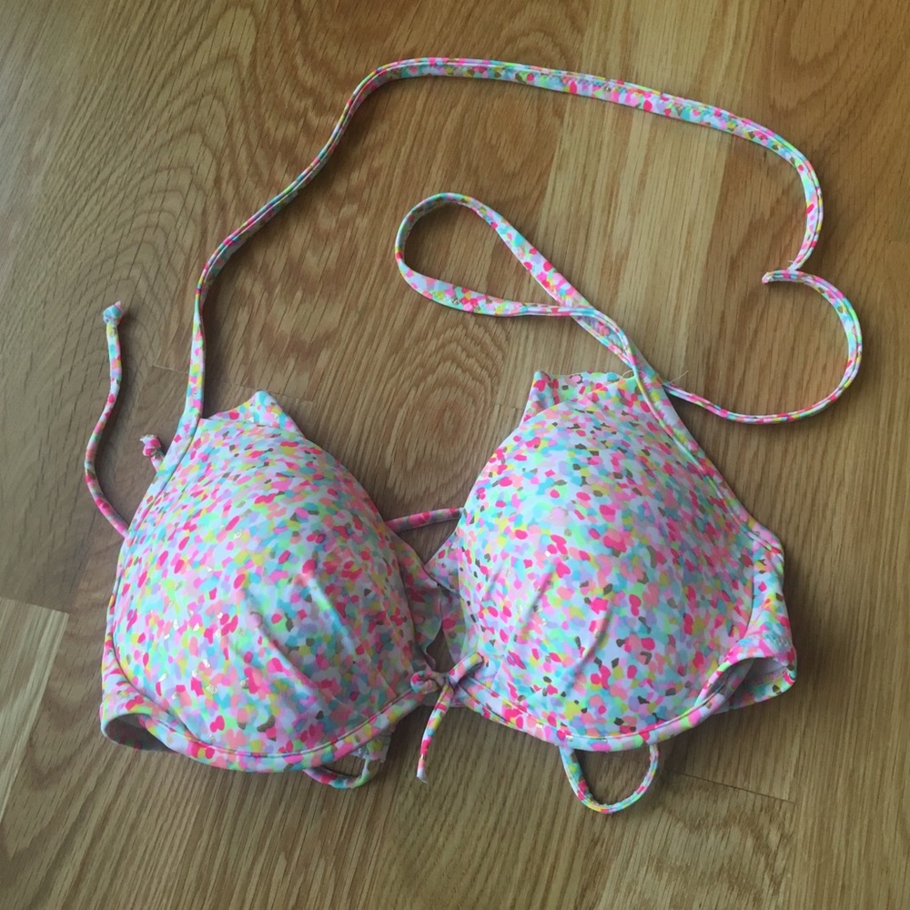 Victoria Secret multicolor push-up bikini top 34D